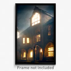 Pixel Art Poster - Terrific Almshouse (8 Bit Psychedelic Video Game Print)