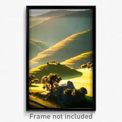 Pixel Art Poster - Made Up Hills (8 Bit Psychedelic Trippy Video Game Print)