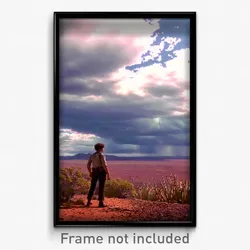 Pixel Art Poster - Cloudy Outback (8 Bit Psychedelic Trippy Video Game Print)