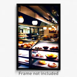 Pixel Art Poster - Captivating Bakery (8 Bit Psychedelic Video Game Print)