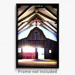 Pixel Art Poster - Creative Barn (8 Bit Psychedelic Trippy Video Game Print)