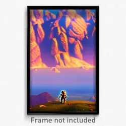 Pixel Art Poster - Nutty Outland (8 Bit Psychedelic Trippy Video Game Print)