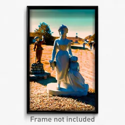 Pixel Art Poster - Rural Statue (8 Bit Psychedelic Trippy Video Game Print)