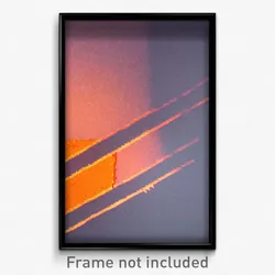 Pixel Art Poster - Orange Scar (8 Bit Psychedelic Trippy Weird Video Game Print)