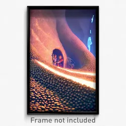 Pixel Art Poster - Bumpy Chamber (8 Bit Psychedelic Trippy Video Game Print)