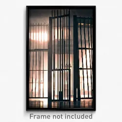 Pixel Art Poster - Massive Prison (8 Bit Psychedelic Trippy Video Game Print)