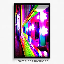 Pixel Art Poster - Vibrant Mirror (8 Bit Psychedelic Trippy Video Game Print)