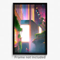 Pixel Art Poster - Rare Esplande (8 Bit Psychedelic Trippy Video Game Print)