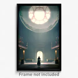 Pixel Art Poster - Dreary Sanctuary (8 Bit Psychedelic Trippy Video Game Print)