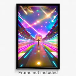 Pixel Art Poster - Whimsical Hyperspace (8 Bit Psychedelic Video Game Print)