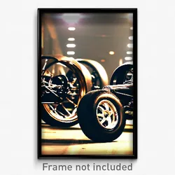 Pixel Art Poster - Tremendous Wheels (8 Bit Psychedelic Trippy Video Game Print)