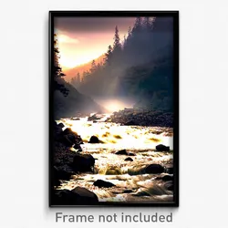 Pixel Art Poster - Energetic Creek (8 Bit Psychedelic Trippy Video Game Print)