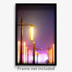 Pixel Art Poster - Frightening Junction (8 Bit Psychedelic Video Game Print)