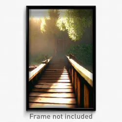Pixel Art Poster - Wooden Ditch (8 Bit Psychedelic Trippy Video Game Print)