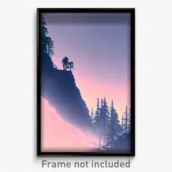 Pixel Art Poster - Faraway Wilderness (8 Bit Psychedelic Video Game Print)