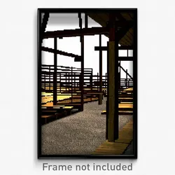 Pixel Art Poster - Negligible Lumber Yard (8 Bit Psychedelic Video Game Print)