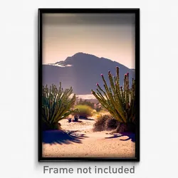 Pixel Art Poster - Neglected Desert (8 Bit Psychedelic Trippy Video Game Print)