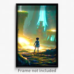Pixel Art Poster - Wiry Realm (8 Bit Psychedelic Trippy Weird Video Game Print)