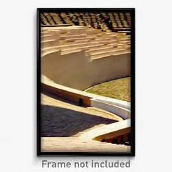 Pixel Art Poster - Dry Amphitheatre (8 Bit Psychedelic Trippy Video Game Print)