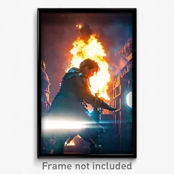 Pixel Art Poster - Dramatic Foundry (8 Bit Psychedelic Trippy Video Game Print)