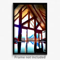 Pixel Art Poster - Wonderful Cabin (8 Bit Psychedelic Trippy Video Game Print)