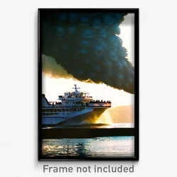 Pixel Art Poster - Dramatic Ferry (8 Bit Psychedelic Trippy Video Game Print)