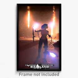 Pixel Art Poster - Tan Badland (8 Bit Psychedelic Trippy Weird Video Game Print)