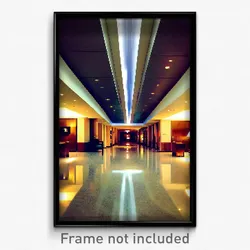 Pixel Art Poster - Calm Hotel Lobby (8 Bit Psychedelic Trippy Video Game Print)