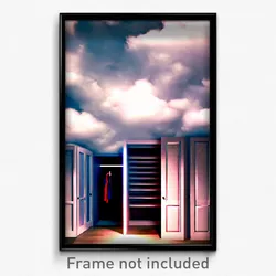 Pixel Art Poster - Cloudy Closet (8 Bit Psychedelic Trippy Video Game Print)