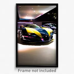 Pixel Art Poster - Fabulous Car (8 Bit Psychedelic Trippy Video Game Print)
