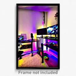 Pixel Art Poster - Noteworthy Gaming Room (8 Bit Psychedelic Video Game Print)