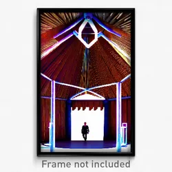 Pixel Art Poster - Perfect Hut (8 Bit Psychedelic Trippy Weird Video Game Print)