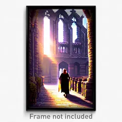 Pixel Art Poster - Cool Abbey (8 Bit Psychedelic Trippy Weird Video Game Print)
