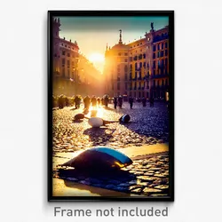 Pixel Art Poster - Adorable Madrid (8 Bit Psychedelic Trippy Video Game Print)