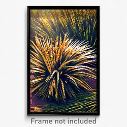 Pixel Art Poster - Bronze Grass (8 Bit Psychedelic Trippy Video Game Print)