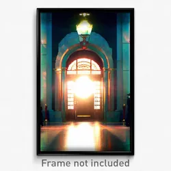 Pixel Art Poster - Admired Entrance (8 Bit Psychedelic Trippy Video Game Print)