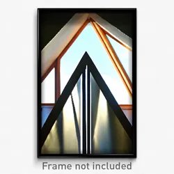 Pixel Art Poster - Triangular Window (8 Bit Psychedelic Trippy Video Game Print)