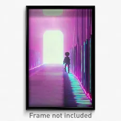 Pixel Art Poster - Wiry Mind Journey (8 Bit Psychedelic Trippy Video Game Print)