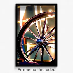 Pixel Art Poster - Spectacular Wheel (8 Bit Psychedelic Trippy Video Game Print)