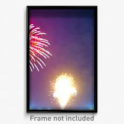 Pixel Art Poster - Subtle Fireworks (8 Bit Psychedelic Trippy Video Game Print)