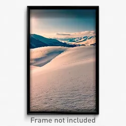 Pixel Art Poster - Immaculate Snowfields (8 Bit Psychedelic Video Game Print)