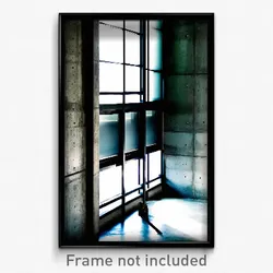 Pixel Art Poster - Concrete Window (8 Bit Psychedelic Trippy Video Game Print)
