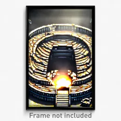 Pixel Art Poster - Detailed Pit (8 Bit Psychedelic Trippy Video Game Print)