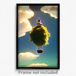 Pixel Art Poster - Bountiful Roost (8 Bit Psychedelic Trippy Video Game Print)