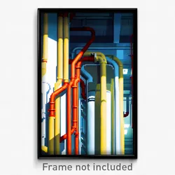 Pixel Art Poster - Stark Pipes (8 Bit Psychedelic Trippy Weird Video Game Print)