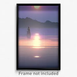 Pixel Art Poster - Peaceful Depths (8 Bit Psychedelic Trippy Video Game Print)