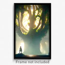 Pixel Art Poster - Complicated Glade (8 Bit Psychedelic Trippy Video Game Print)