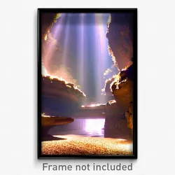 Pixel Art Poster - Clean Grotto (8 Bit Psychedelic Trippy Video Game Print)