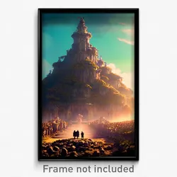 Pixel Art Poster - Grandiose Heap (8 Bit Psychedelic Trippy Video Game Print)