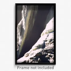 Pixel Art Poster - White Gorge (8 Bit Psychedelic Trippy Weird Video Game Print)